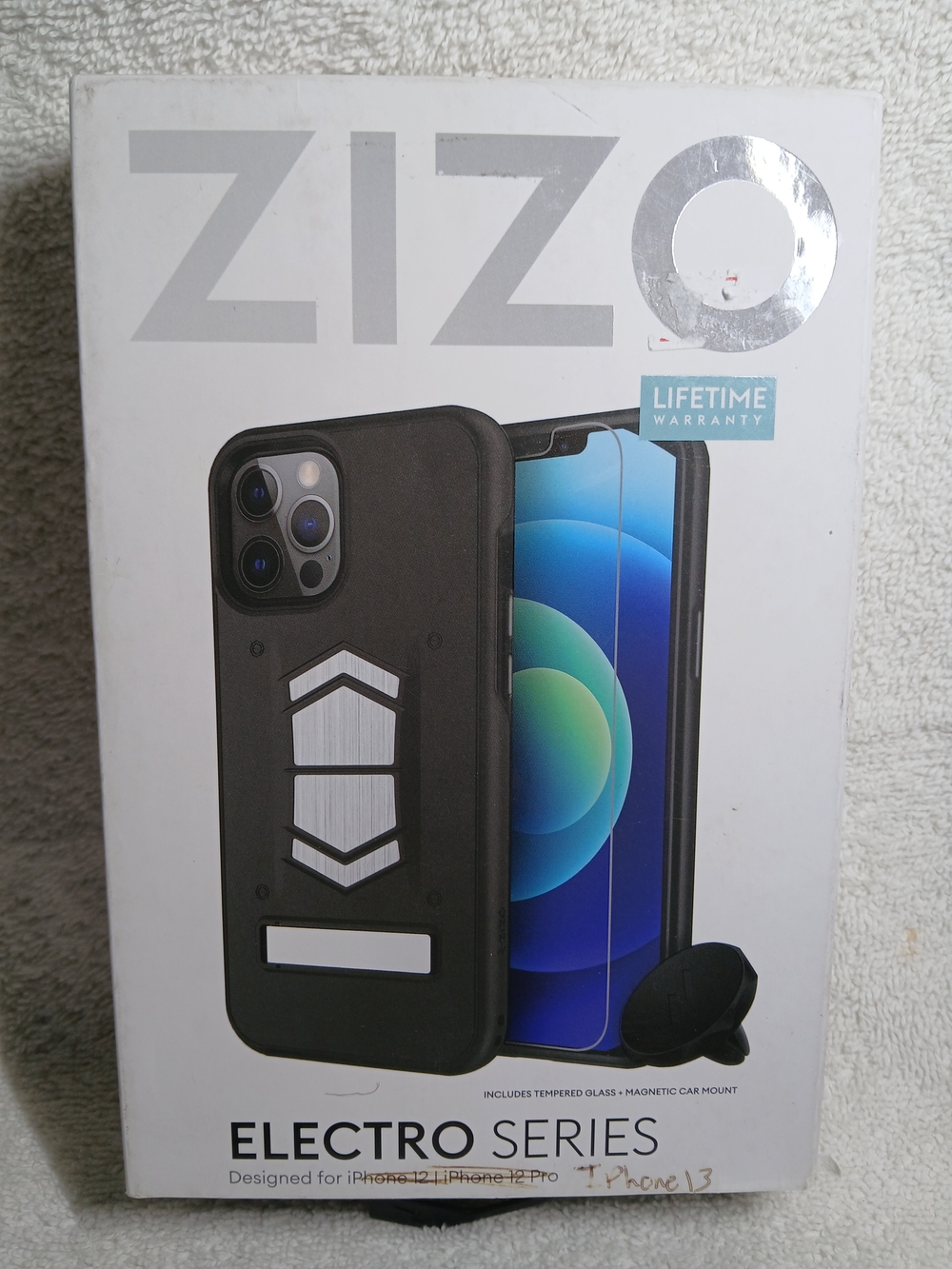 Zizo Electro Series Black Protective Phone Case with Magnetic Car Mount